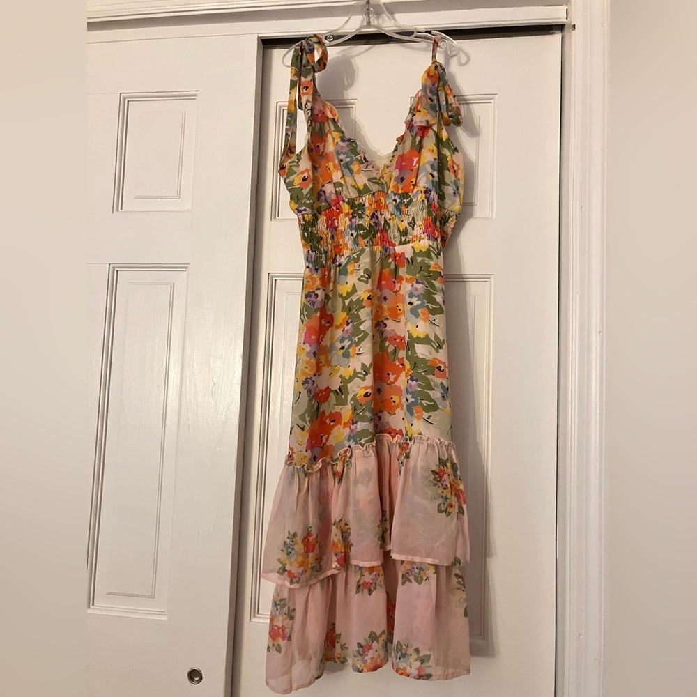 Jenny Han for Anthropologie tiered silk dress!